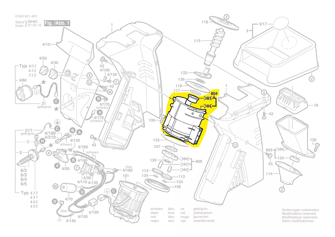 Chambre de broyage réf. 1 607 000 836 BOSCH